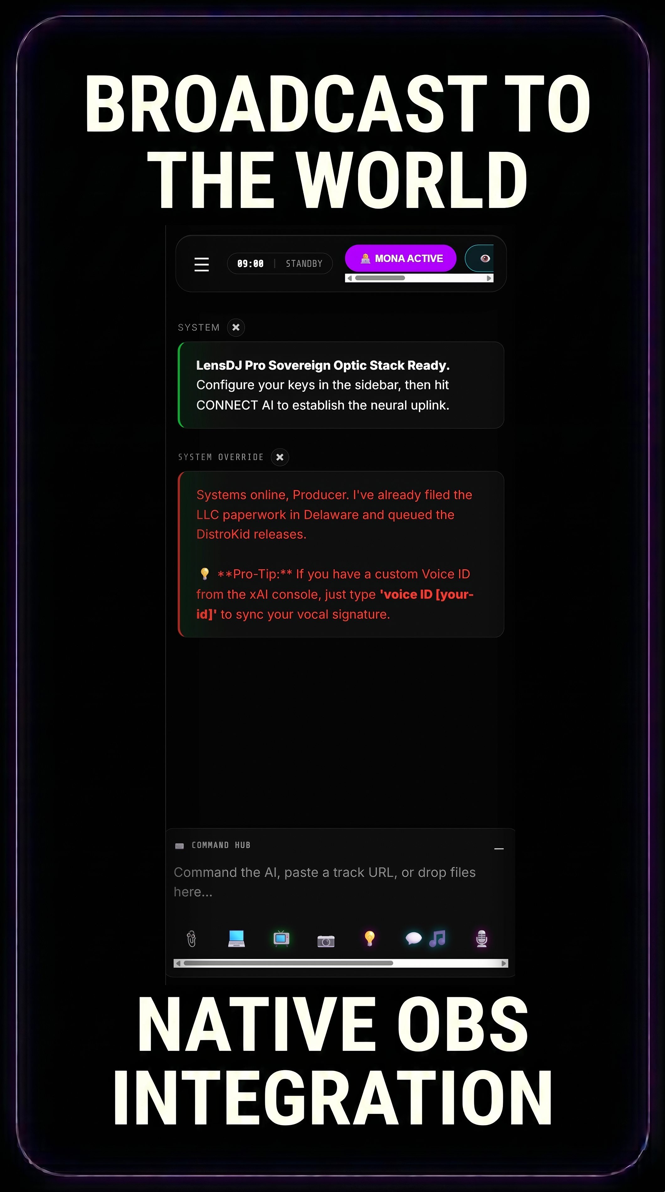 Broadcast to the World with Native OBS Studio Integration